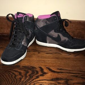 High tops,high heal-wedge Nike shoe.Sneaker/wedge